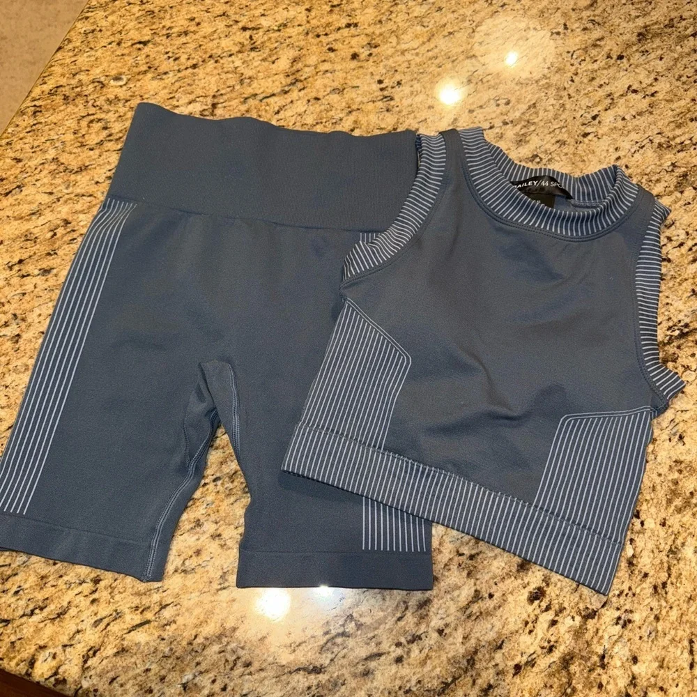Bailey 44 Sport Blue Matching Workout Set